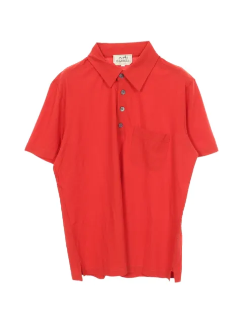 Hermès Pre-Owned 2010s chest pocket polo shirt Red 1092441