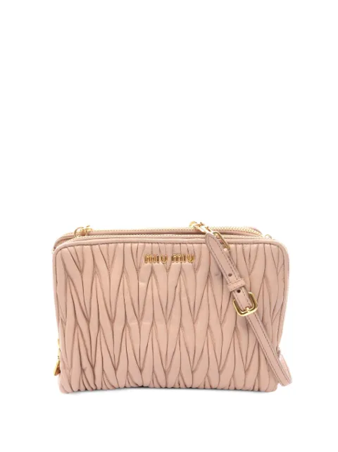 Miu Miu Pre-Owned 2000s Matelassé shoulder bag Pink 1096392