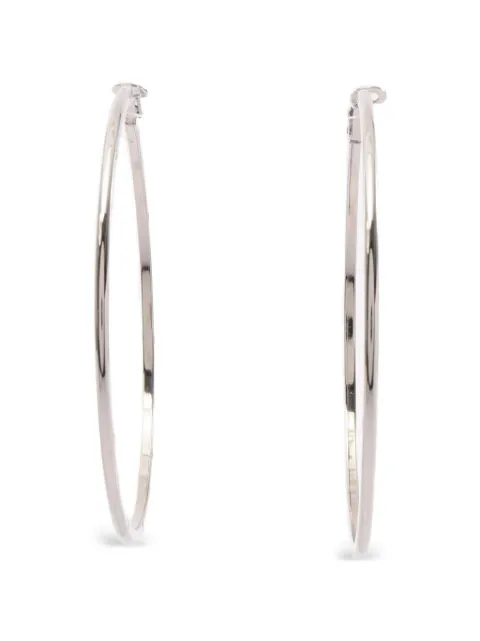CHANEL Pre-Owned 2004 CC Coco Mark hoop earrings Silver 1090470