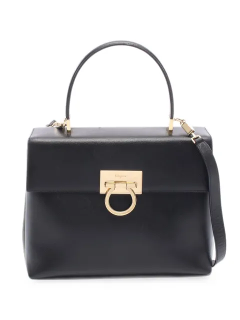 Ferragamo Pre-Owned 2010s Gancini flip-lock tote bag Black 1097099