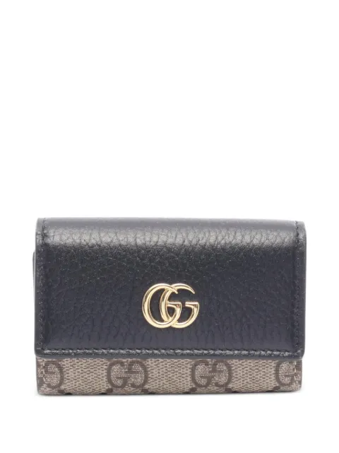 Gucci Pre-Owned 2010s petite GG Marmont key case Black 1097237