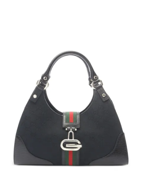 Gucci Pre-Owned 2010s Sherry Line GG canvas handbag Black 1095484