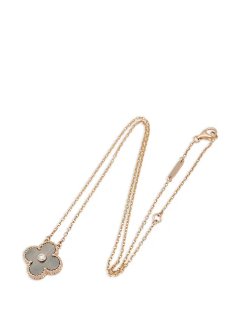 Van Cleef & Arpels Pre-Owned 2010s Vintage Alhambra mother-of-pearl necklace Pink 1095759JE178074