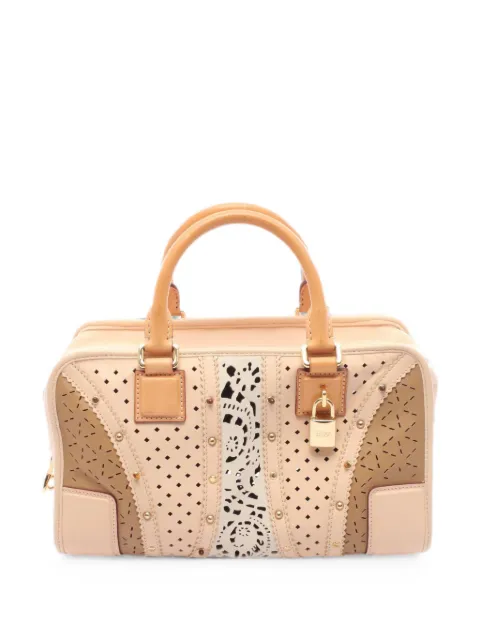Loewe Pre-Owned 2010s Amazona 28 perforated tote bag Neutrals 1097086