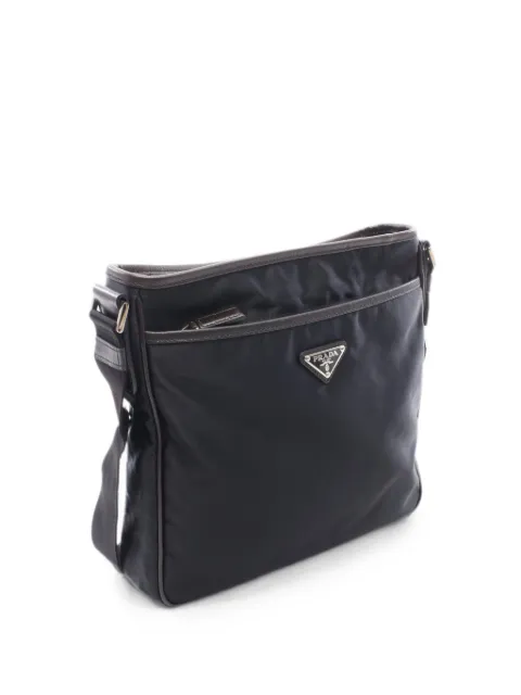 Prada Pre-Owned 2010s triangle-logo shoulder bag Black 1095439