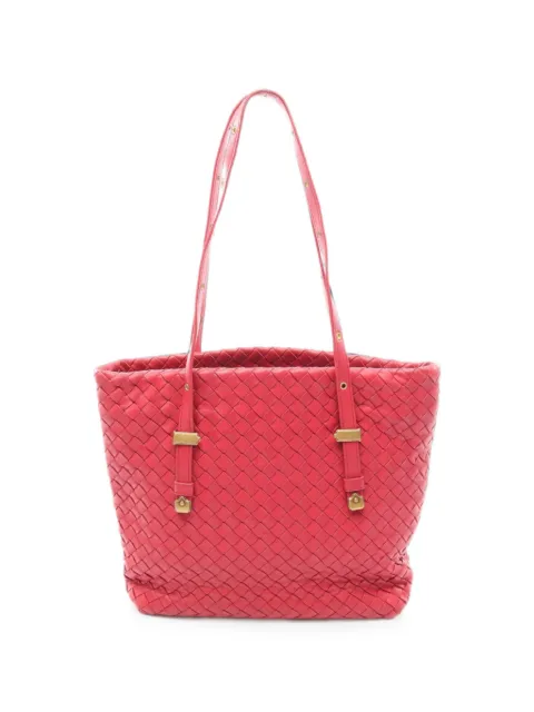 Bottega Veneta Pre-Owned 2000s Intrecciato leather tote bag Red 1095409