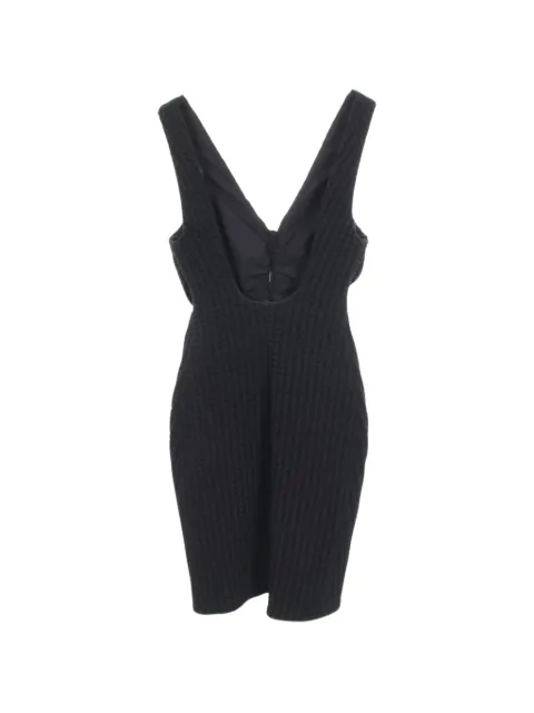 CHANEL Pre-Owned 1986-1988 zip-up mini dress Black 1092446