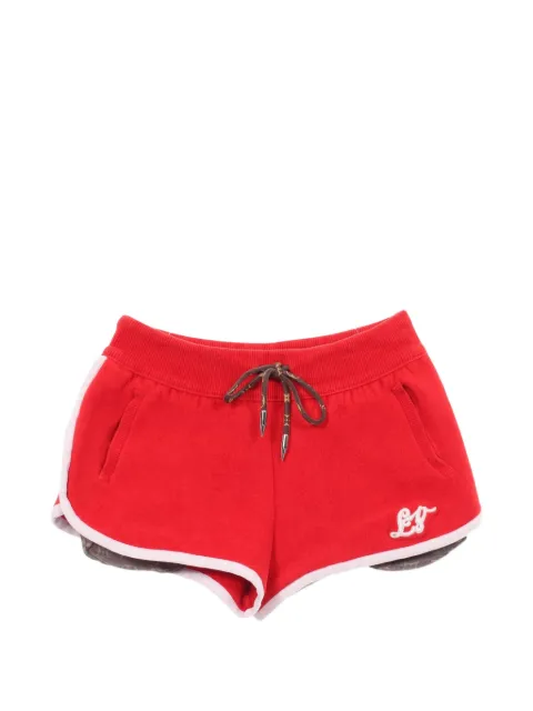 Louis Vuitton Pre-Owned 2010s logo-embroidered shorts Red 1092333