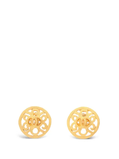CHANEL Pre-Owned 1995 CC mark earrings Gold 109050595P