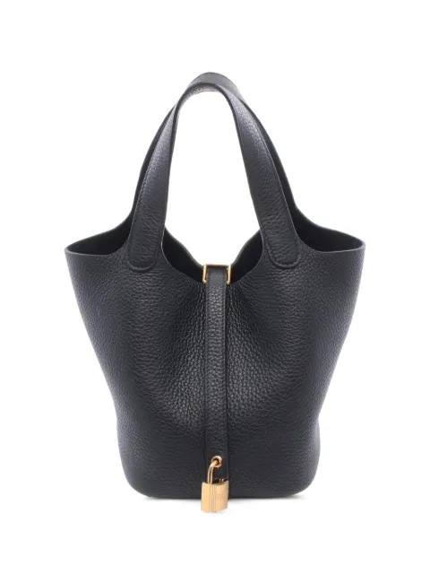 Hermès Pre-Owned 2022 PM Picotan Lock tote bag Black 1096107U