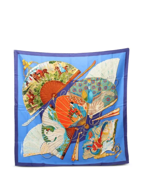 Hermès Pre-Owned 2010s Brise de Charme silk scarf Blue 1085717
