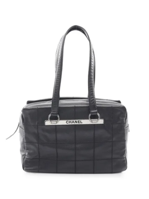 CHANEL Pre-Owned 2004-2005 Chocolate Bar Caviar leather shoulder bag Black 10963409754216