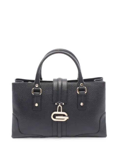 Gucci Pre-Owned 2010s G logo leather handbag Black 1095364