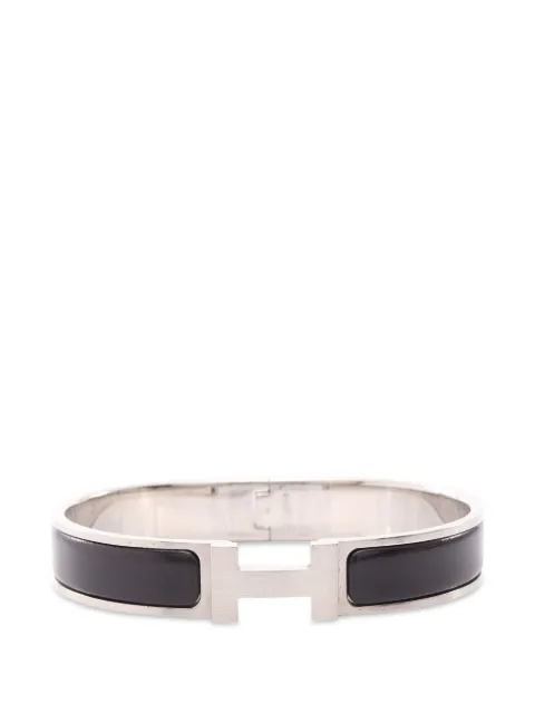 Hermès Pre-Owned 2010s Click H enamel bangle Silver 1094806