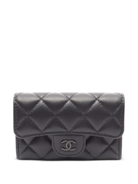 CHANEL Pre-Owned Matelassé flap card holder Black 1096157GX9CEXC3