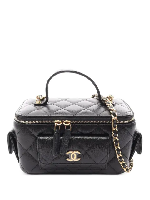 CHANEL Pre-Owned Matelassé vanity bag Black 1096090E8UAC8H8