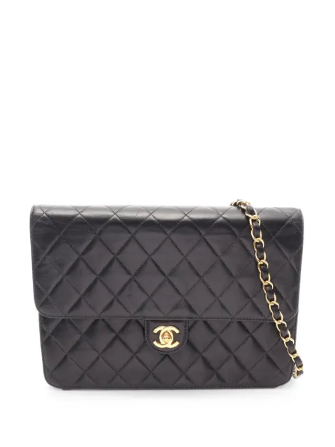 CHANEL Pre-Owned 2002-2003 Flap matelassé chain shoulder bag Black 10968207675516