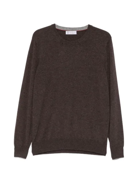 Brunello Cucinelli cashmere crew-neck sweater Brown M2200100CU766