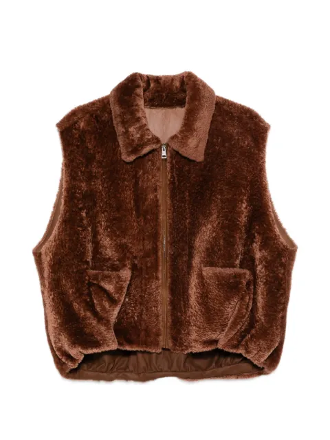Simonetta Ravizza Cassie sleeveless jacket Brown F06VT97H39
