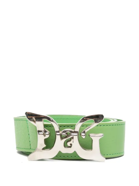 Dolce & Gabbana Pre-Owned 2000s logo-buckle belt Green DG150CMK