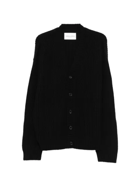 Roberto Collina ribbed-knit V-neck cardigan Black 263MYB25110