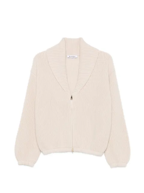 ELY ELY ribbed-knit zip-up cardigan Neutrals 263WBETTIE