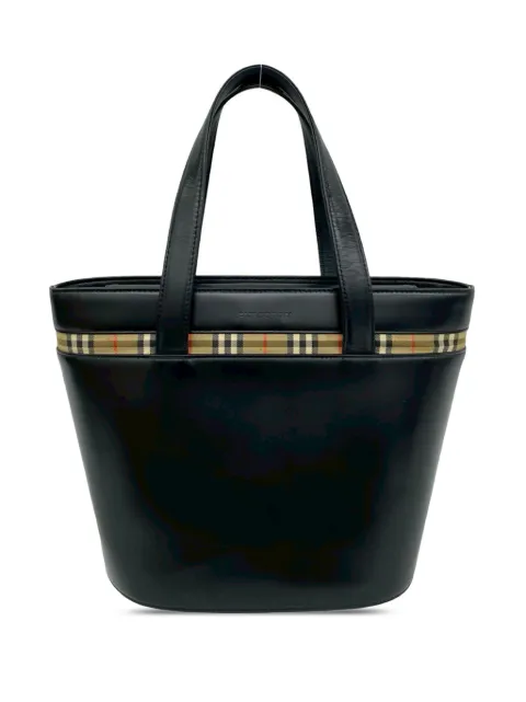 Burberry Pre-Owned 2000-2010 Leather handbag Black EV27F6Q2OBLQ242J
