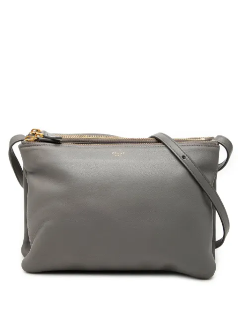 Celine Pre-Owned 2017 Large Lambskin Trio crossbody bag Grey VKMJNGQYO73UQ9H8