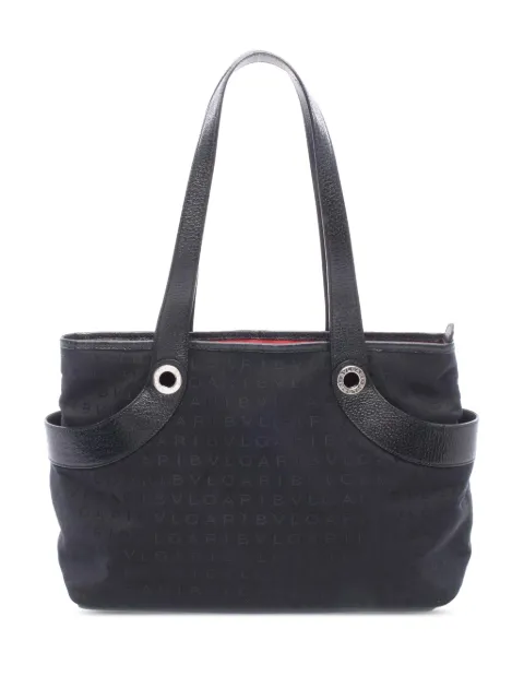 Bvlgari Pre-Owned 1990-2010 Logomania Canvas tote bag Black 8PFPDWWUWHVWD3GQ