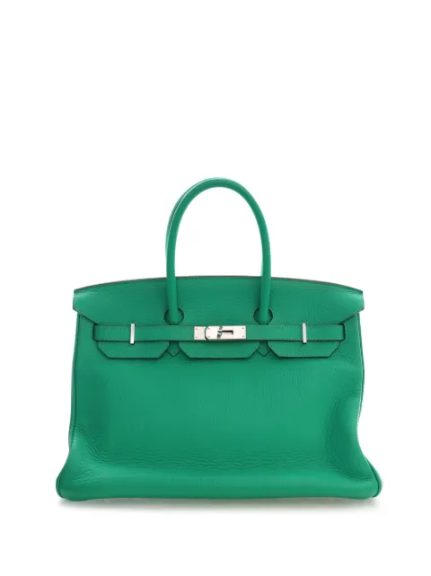 Hermès Pre-Owned 2012 Clemence Birkin Retourne 35 handbag Green JJUE31JKPDN92RGR