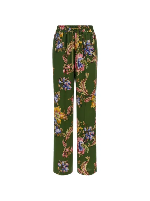 ETRO floral-print trousers Green WREA007299SAS1LX0894