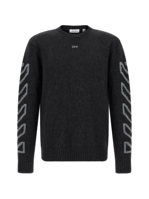 Off-White Diag Arrow intarsia sweater Grey OMHE087F26KNI0010001
