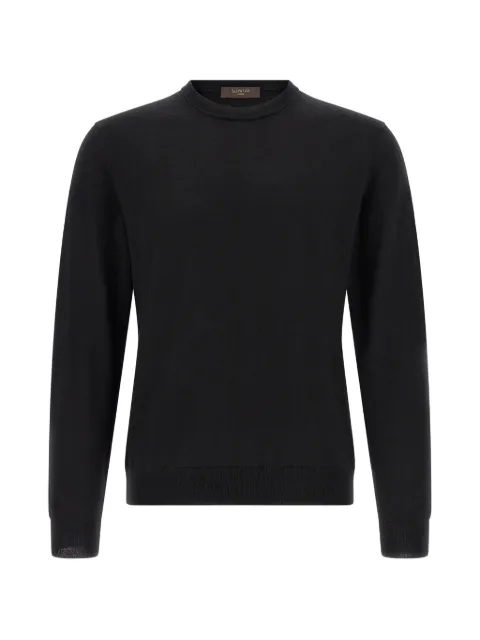 slowear crew-neck ribbed-trim T-shirt Black 810394ZR274Z0015