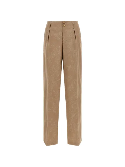 ETRO Paisley jacquard trousers Neutrals WREA008899TJ212