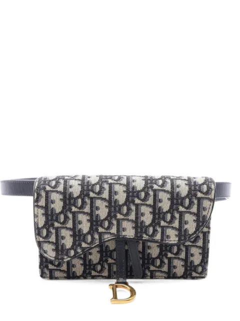 Christian Dior Pre-Owned 2000s Saddle Oblique belt bag Blue 1094401