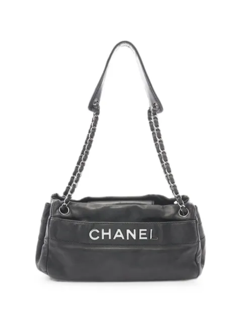 CHANEL Pre-Owned 2005-2006 logo chain shoulder bag Black 109662910506324