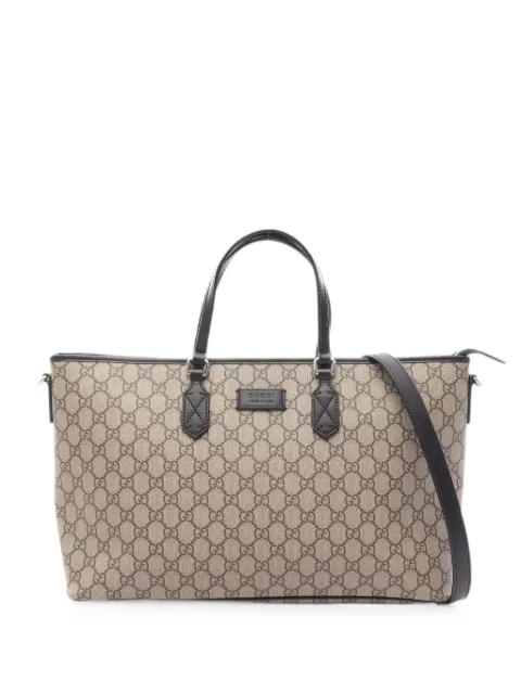 Gucci Pre-Owned 2010s GG Supreme two-way handbag Neutrals 1095018