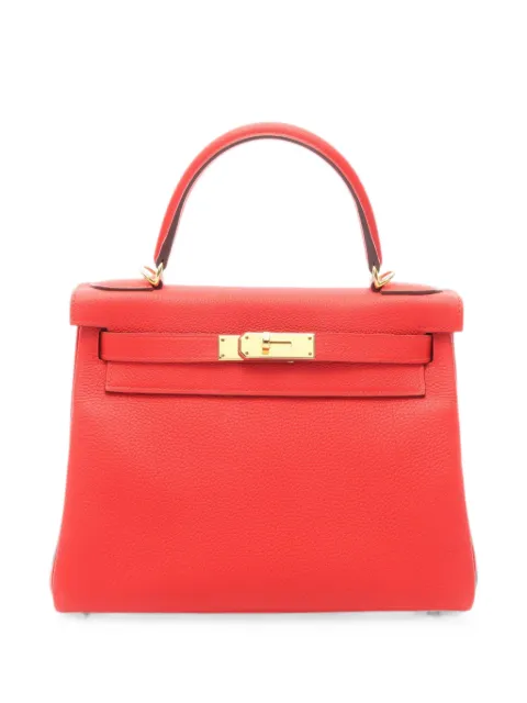 Hermès Pre-Owned 2019 Kelly 28 tote bag Red 1096836D