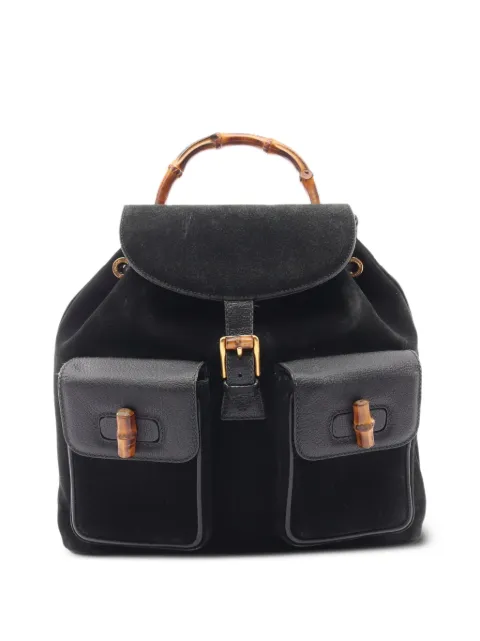 Gucci Pre-Owned 2000s Bamboo backpack Black 1094951