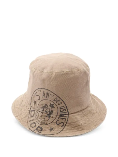 Christian Dior Pre-Owned 2010s Union logo bucket hat Neutrals 1094186