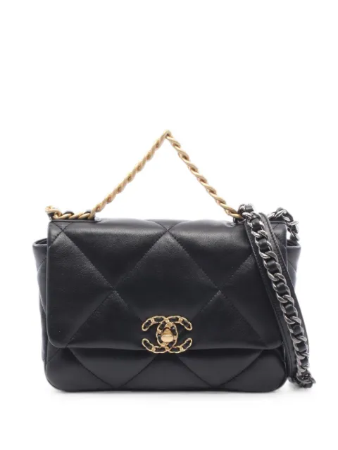 CHANEL Pre-Owned 2021s 19 Chanel quilted tote bag Black 1096108L826N69C