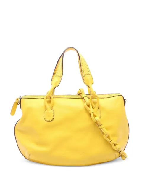 Loewe Pre-Owned 2010s Fiesta leather satchel bag Yellow 1097132