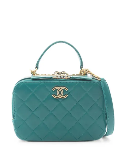 CHANEL Pre-Owned 2019 double-zip shoulder bag Green 109608228777146