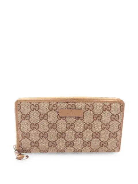 Gucci Pre-Owned 2010s GG Supreme zip-around wallet Neutrals 1096753