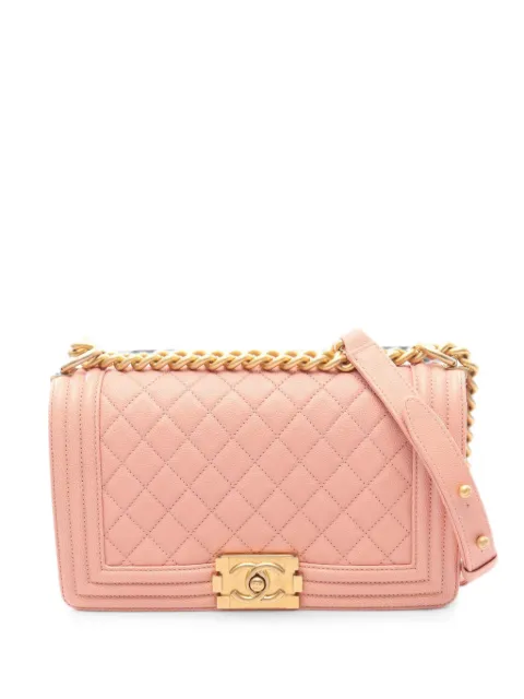 CHANEL Pre-Owned 2018 medium Boy shoulder bag Pink 109638025527091