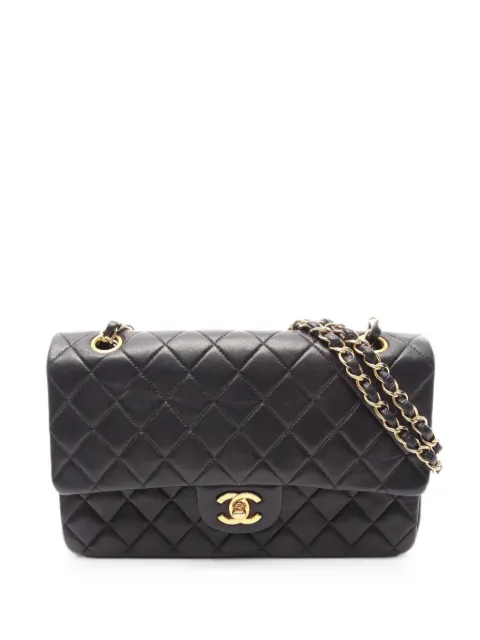 CHANEL Pre-Owned 2000-2002 Matelassé double flap shoulder bag Black 10964896084415