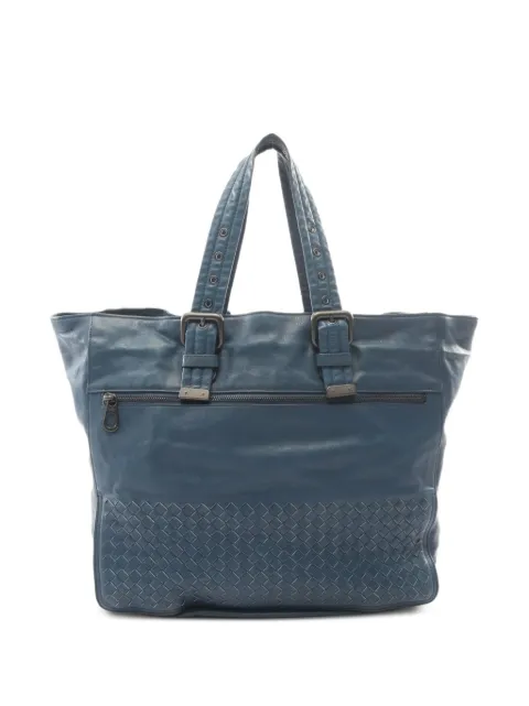 Bottega Veneta Pre-Owned 2000s Intrecciato calf leather tote bag Blue 1094909