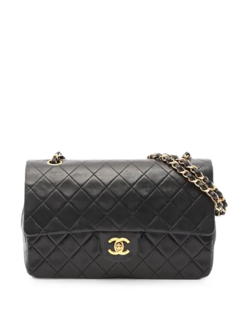 CHANEL Pre-Owned 1989-1991 Double Flap CC turn-lock shoulder bag Black 10945861195432