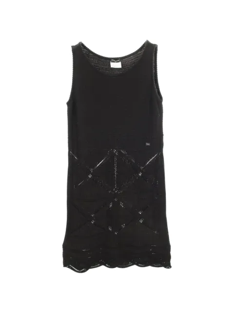 CHANEL Pre-Owned 1986-1988 sleeveless mini dress Black 1092030