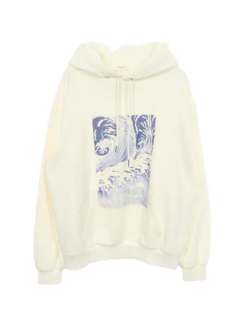 Celine Pre-Owned 2000s wave-print hoodie Neutrals 1092429
